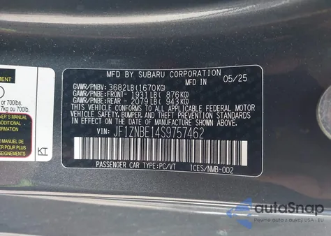 2025 Toyota Gr86 Premium from USA, damaged, VIN JF1ZNBE14S9757462